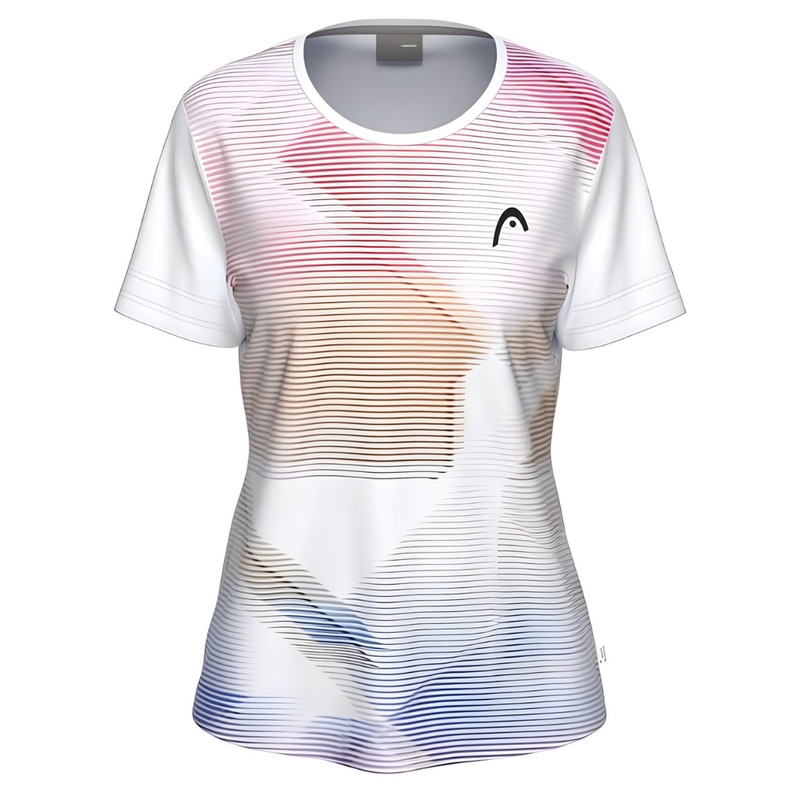 T-shirt Head Tie-Break ll Blanc/Rose Femme - Esprit Padel Shop