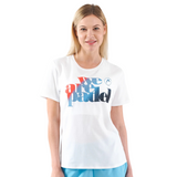 T-shirt Head We Are Padel II Blanc/Bleu Femme - Esprit Padel Shop