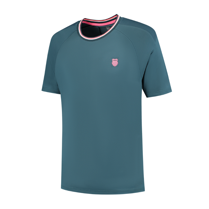 T-shirt K-Swiss Hypercourt Mesh Crew Vert - Esprit Padel Shop