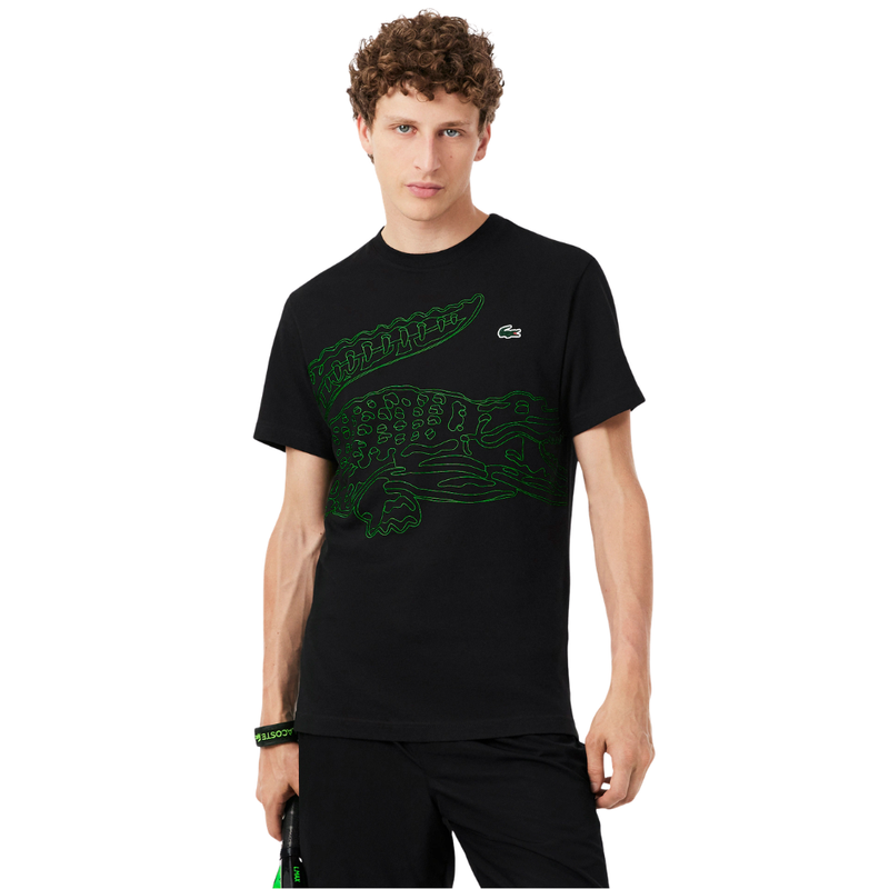 t-shirt Lacoste Preta - Esprit Padel Shop
