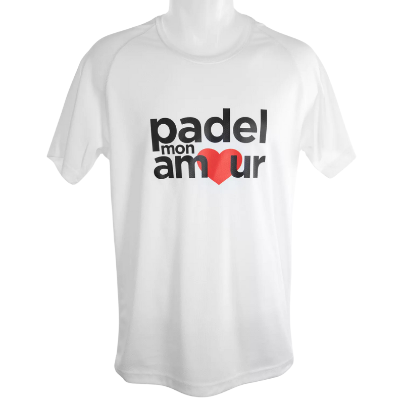 T-shirt Padel Mon Amour Technique Blanc - Esprit Padel Shop