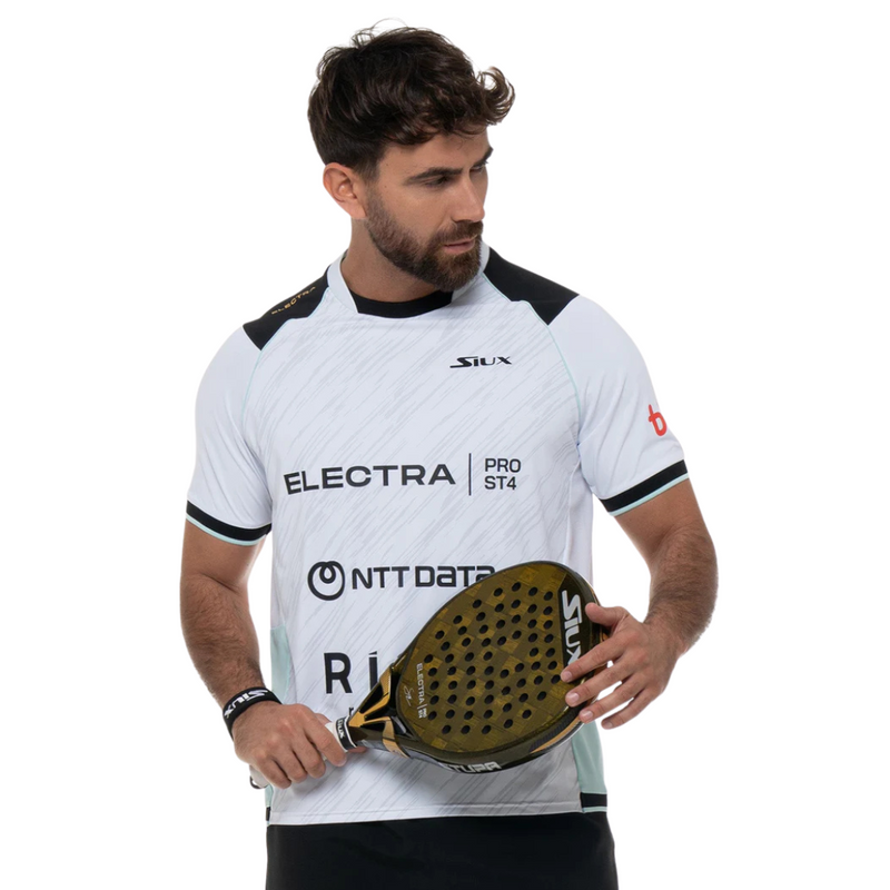 T-shirt Siux Replica Electra Stupa Officiel Blanc 2025 - Esprit Padel Shop