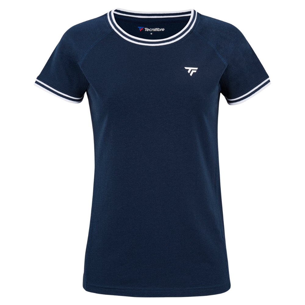Camiseta Tecnifibre Team Stretch azul marino para mujer - Esprit Padel Shop