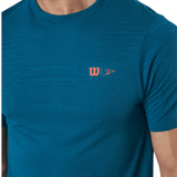 T-shirt Wilson Bela Seamless Crew III Bleu Logo - Esprit Padel Shop