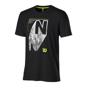 T-shirt Wilson NYC Aerial Tech Tee Noir - Esprit Padel Shop