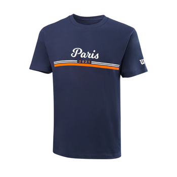 T-shirt Wilson Paris Tech Bleu - Esprit Padel Shop