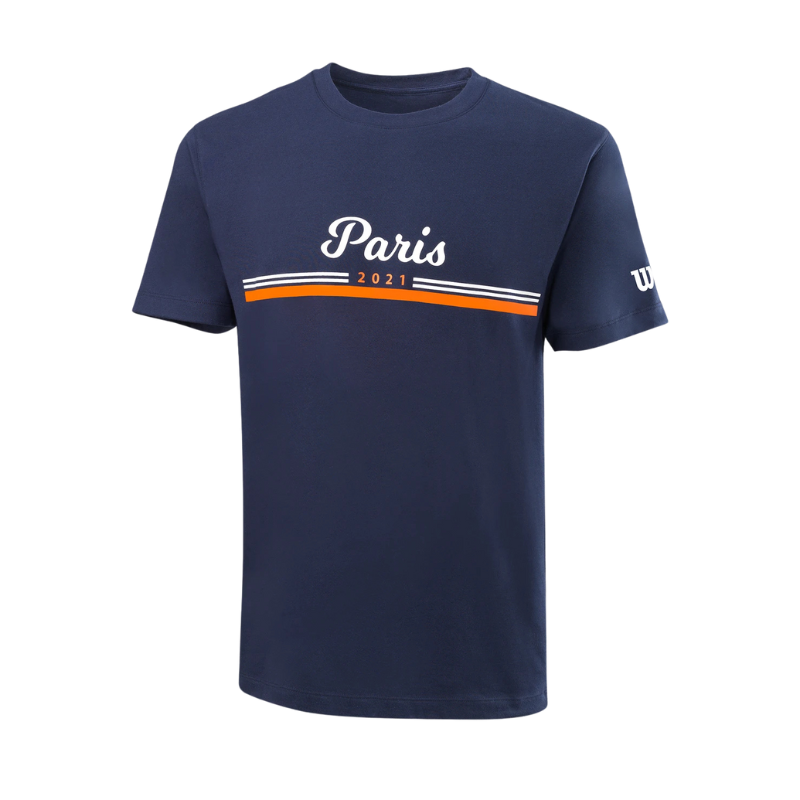 T-shirt Wilson Paris Tech Bleu - Esprit Padel Shop