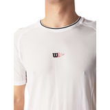 T-shirt Wilson Seamless Crew 2.0 Blanc Logo - Esprit Padel Shop