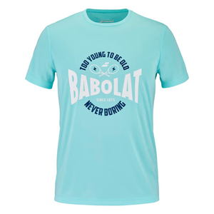 T-shirt Babolat Exercice Graphic Tee Bleu 2024 face - Esprit Padel Shop