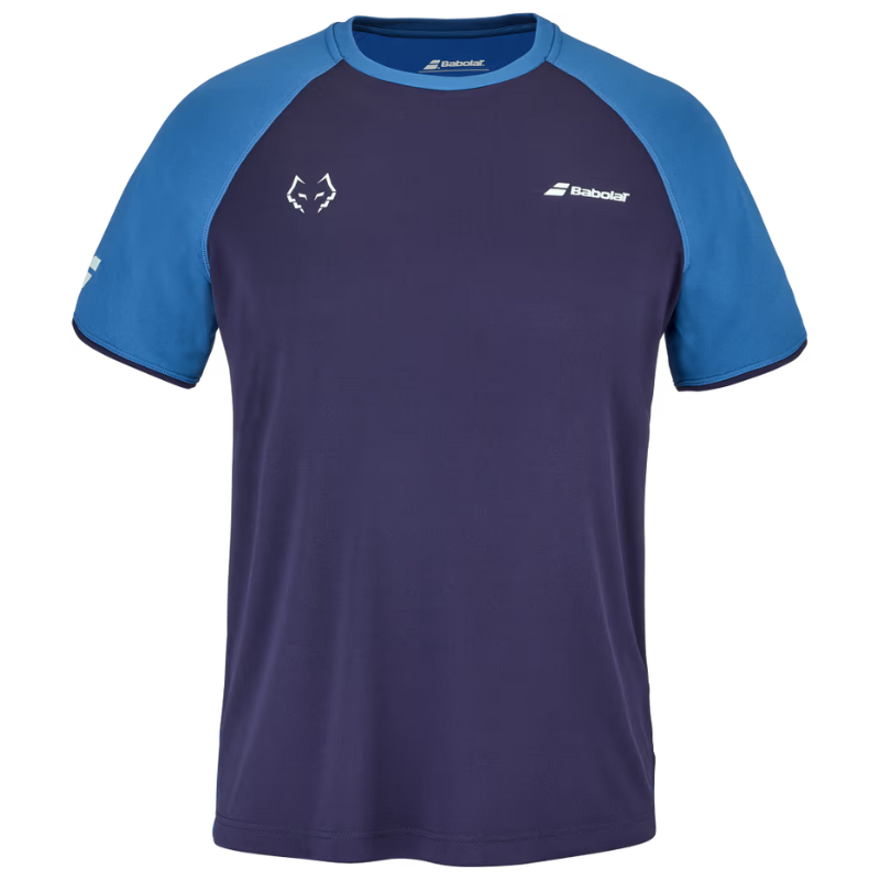 T-shirt Babolat Crew Neck Tee Lebron bleu face - Esprit Padel Shop