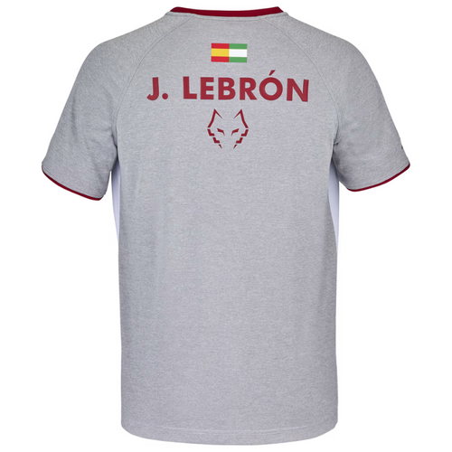 T-shirt Babolat Play Crew Neck Tee Lebron Blanc dos - Esprit Padel Shop