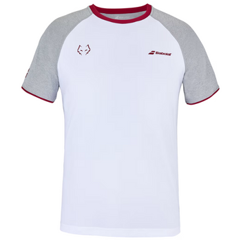 T-shirt Babolat Play Crew Neck Tee Lebron Blanc face - Esprit Padel Shop