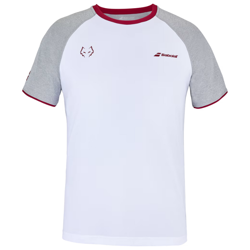 T-shirt Babolat Play Crew Neck Tee Lebron Blanc face - Esprit Padel Shop