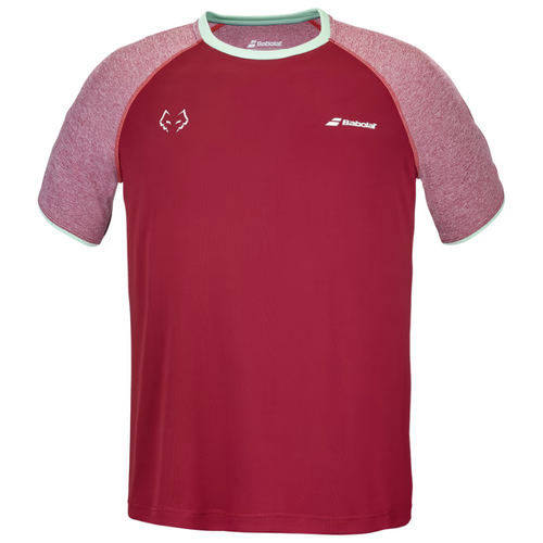 T-shirt Babolat Play Crew Neck Tee Lebron Rouge face - Esprit Padel Shop