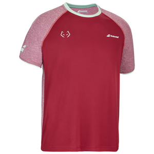 T-shirt Babolat Play Crew Neck Tee Lebron Rouge 3q - Esprit Padel Shop