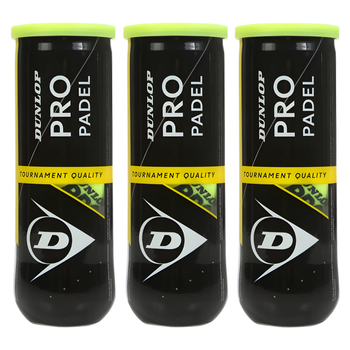Tripack de 3 balles Dunlop Pro Padel - Esprit Padel Shop