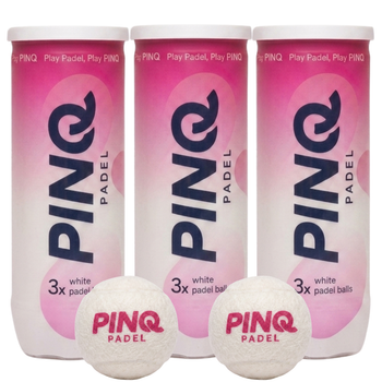 Tripack de 3 balles PINQ Padel Blanc - Esprit Padel Shop
