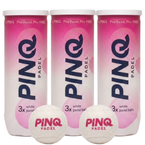 Tripack de 3 balles PINQ Padel Blanc - Esprit Padel Shop