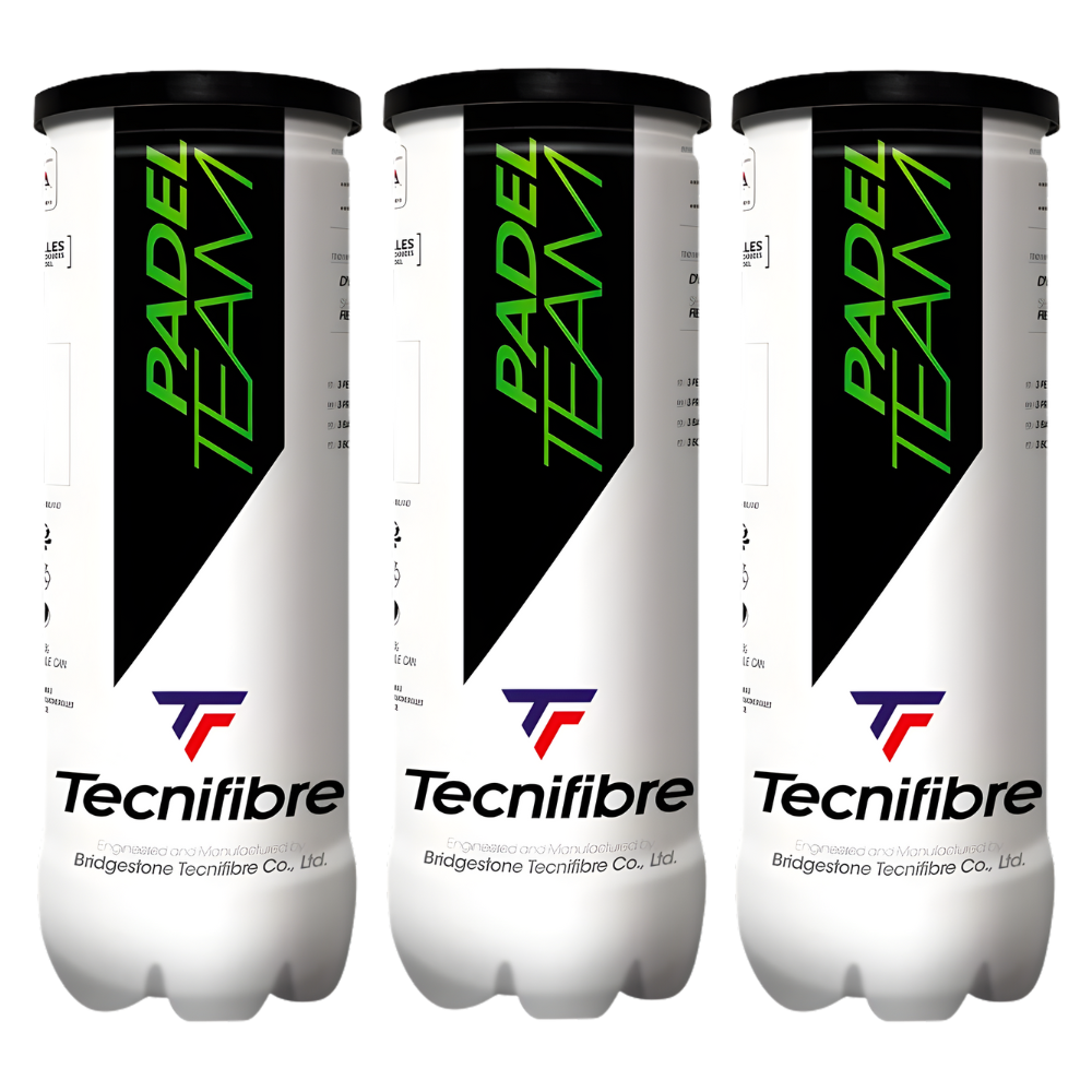 Tripack of 3 Tecnifibre Team balls - Esprit Padel Shop