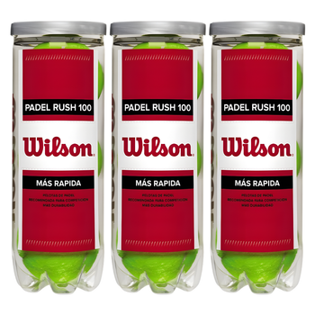 Tripack de 3 balles Wilson Padel Rush 100 - Esprit Padel Shop