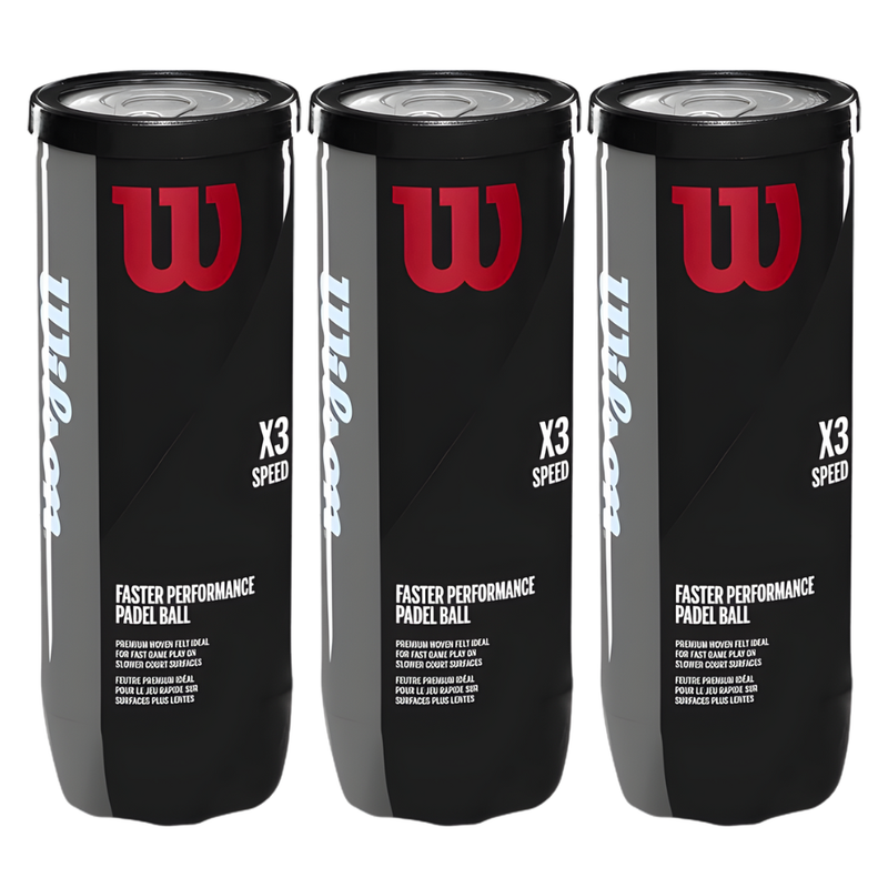 Tripack de 3 balles Wilson Padel Speed - Esprit Padel Shop