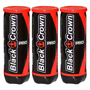 Tripack de 3 balles Black Crown Pro - Esprit Padel Shop