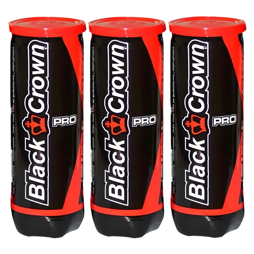 Tripack de 3 balles Black Crown Pro - Esprit Padel Shop