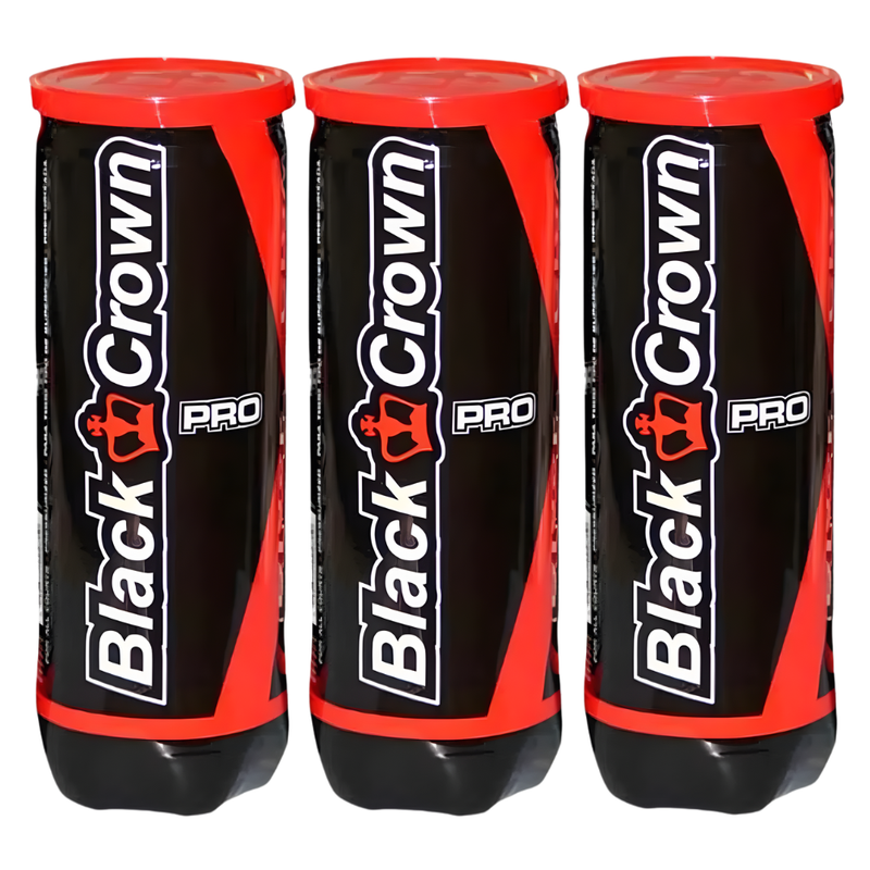 Tripack de 3 balles Black Crown Pro - Esprit Padel Shop
