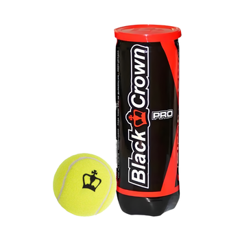 Tube de 3 balles Black Crown Pro - Esprit Padel Shop