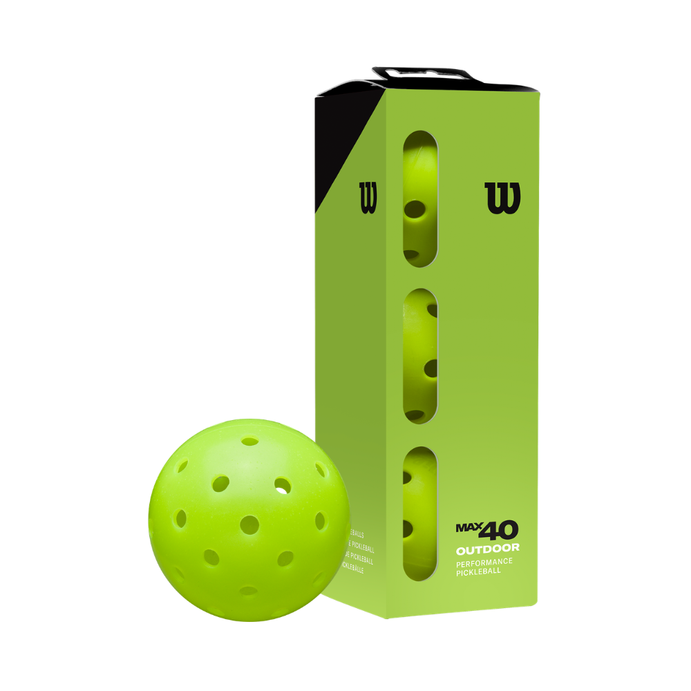 Tube de 3 balles de Pickleball Wilson MAX 40 Outdoor - Esprit Padel Shop