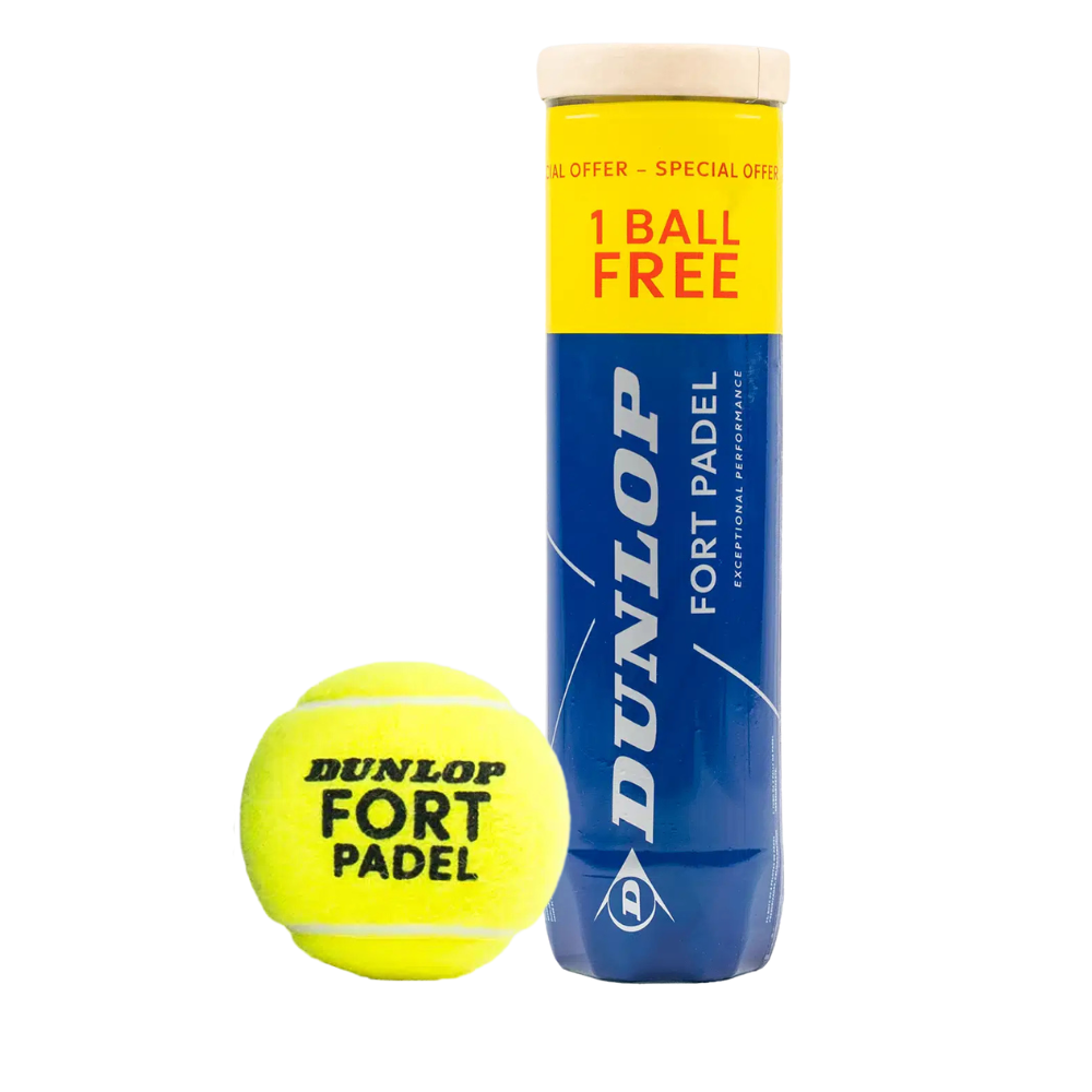 Tubo de 4 bolas (3+1 de oferta) Dunlop Fort Padel - Esprit Padel Shop
