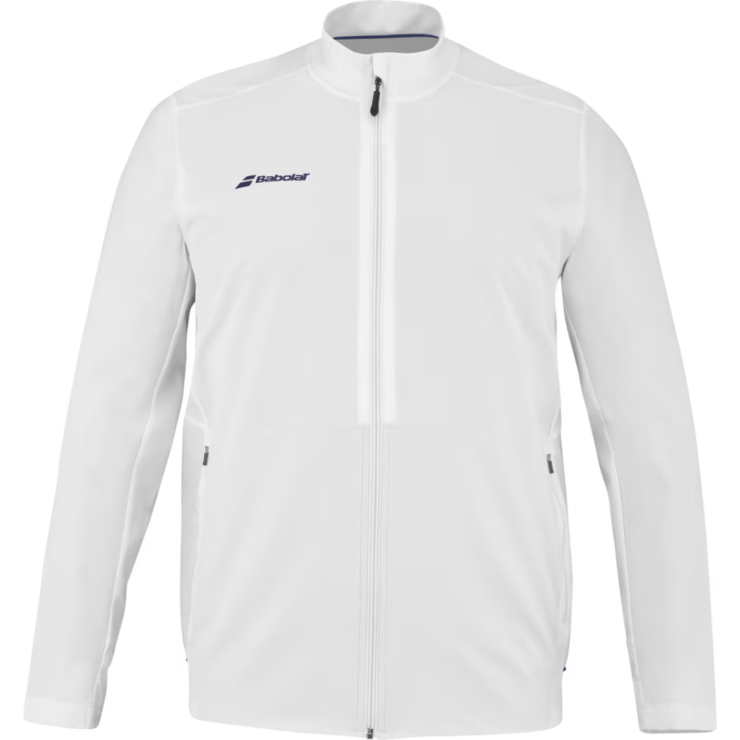 Babolat Play Jacket white front - Esprit Padel Shop