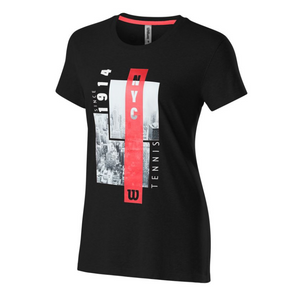 T-shirt Wilson NYC Aereal Tech Femme face - Esprit Padel Shop