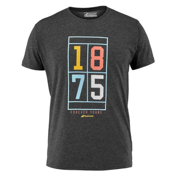 T-shirt Babolat Vintage Tee noir face - Esprit Padel Shop