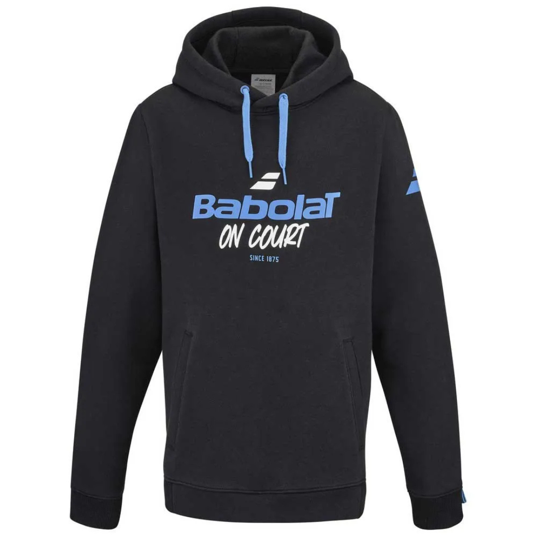 Sudadera Babolat Exercice Hood Negra Junior - Esprit Padel Shop