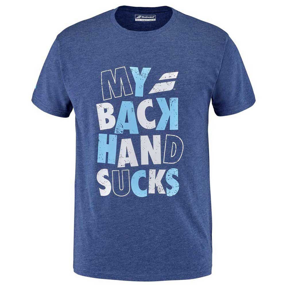 T-shirt babolat Exercice Message Tee bleu Face - Esprit Padel Shop