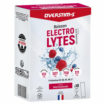 Boisson électrolytes Overstim.s Fruits rouges - Esprit Padel Shop