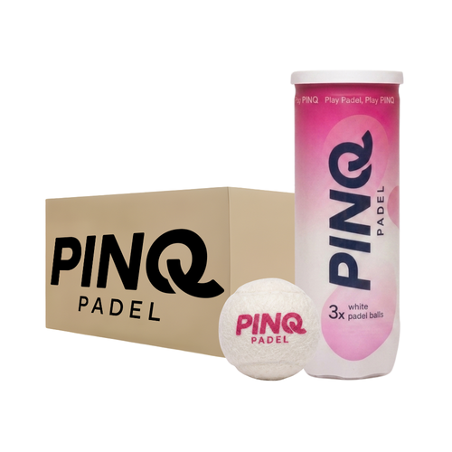 Carton de 24 tubes de balles PINQ Padel Blanc - Esprit Padel Shop