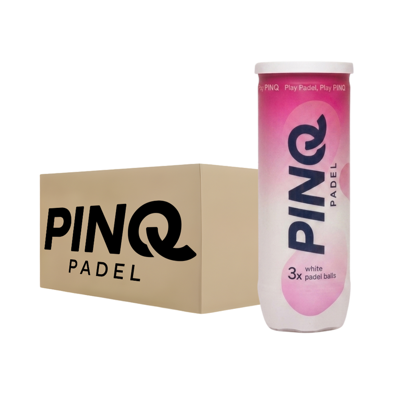 Carton de 24 tubes de balles PINQ Padel Blanc - Esprit Padel Shop