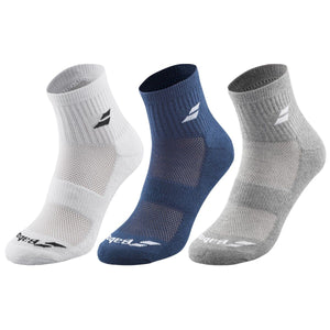 Chaussettes Babolat Quarter Pack x3 Trois couleurs - Esprit Padel Shop