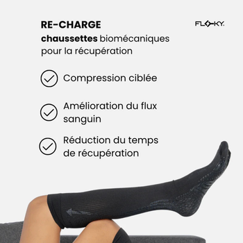 Chaussettes de compression Floky Re-Charge Bleu - Esprit Padel Shop