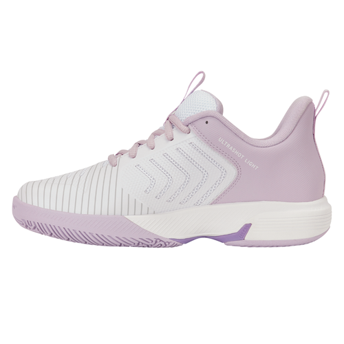 Chaussures de padel Femme K-Swiss Ultrashot Light Padel Blanc/Rose - Esprit Padel Shop