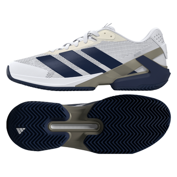 Chaussures de padel Homme Adidas Adizero Ubersonic 5 Clay Blanc/Bleu - Esprit Padel Shop