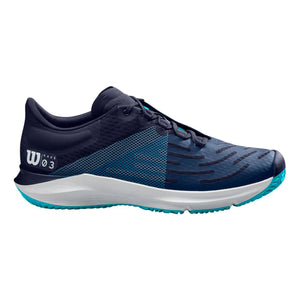 Chaussures de padel Wilson Kaos 3.0 bleu cote - Esprit Padel Shop