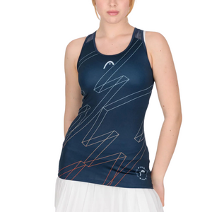 Débardeur Head Play Tech Tank Femme Bleu - Esprit Padel Shop