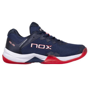 Chaussures de padel Nox ML10 Hexa Bleu rouge cote 1 - Esprit Padel Shop