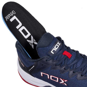 Chaussures de padel Nox ML10 Hexa Bleu rouge semelle - Esprit Padel Shop
