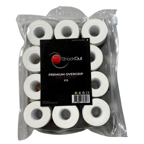 Pack de 12 Surgrips Shockout Feel and Touch Blanc - Esprit Padel Shop