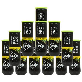 Pack de 12 tubes de balles Dunlop Pro Padel - Esprit Padel Shop