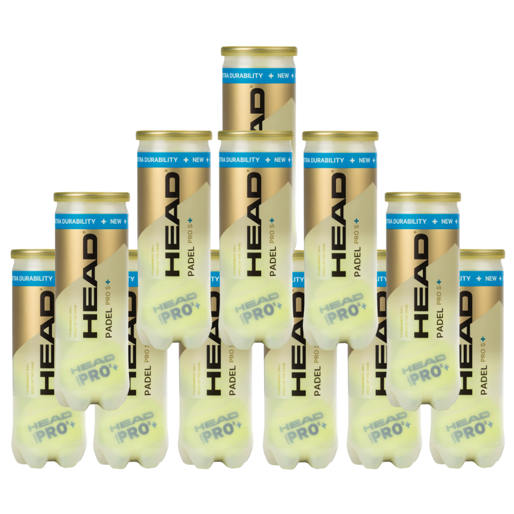 Pack de 12 tubes de balles Head Padel Pro S+ - Esprit Padel Shop